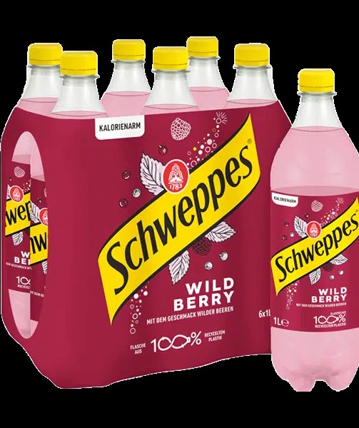 Schweppes Wild Berry PET Kiste 6 x 1 Liter Deutschland