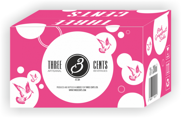 Tree Cents PINK GRAPEFRUIT SODA Kiste 24 x 200 ml Griechenland