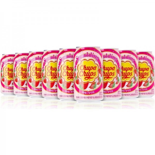 Chupa Chups STRAWBERRY Cream Kiste 24 x 345 ml Korea