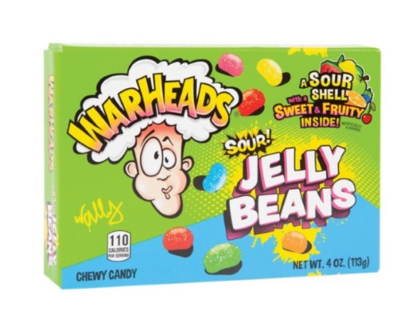 WARHEADS Jelly Belly Beans SOUR assortiert Flavors 113 Gramm USA