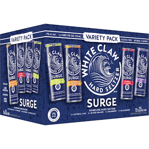 White Claw SURGE Hard Seltzer VARIETY Pack 24 x 355 ml / 8 % USA