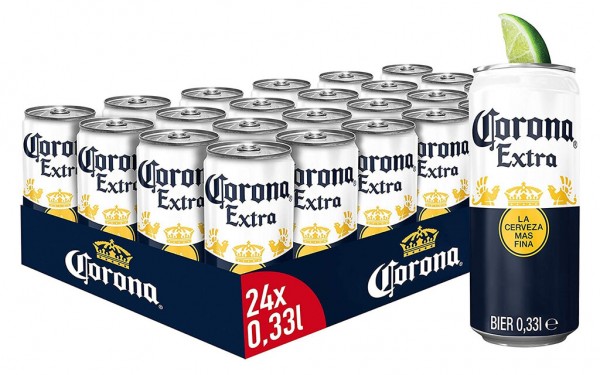 CORONA EXTRA Cerveza Dose Kiste 24 x 330 ml / 4.5 % Mexiko