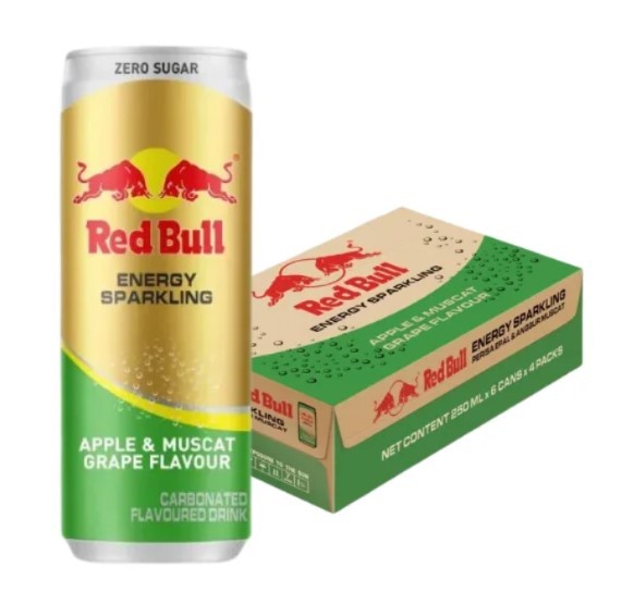 Red Bull Sparkling Apple Muscat Grape Zero Sugar Kiste 24 x 250 ml Singapur