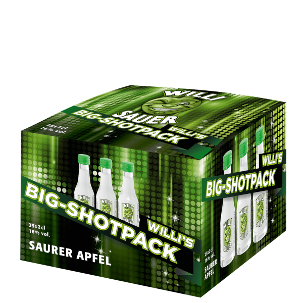 Willi Sauer Shot Box 25 x 2 cl / 16 % Schweiz