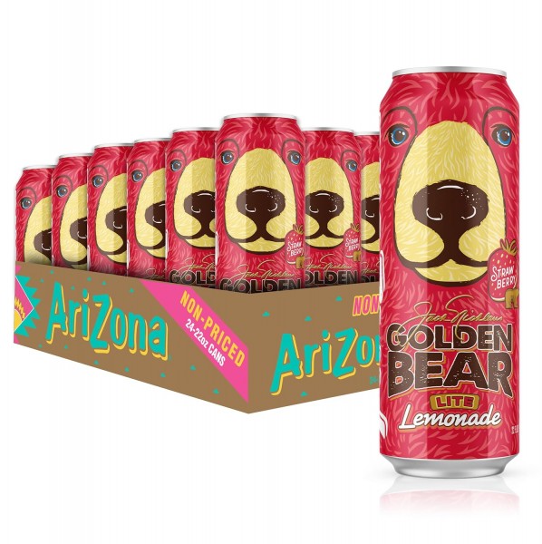 Arizona STRAWBERRY Golden Bear Lemonade Kiste 24 x 680 ml USA