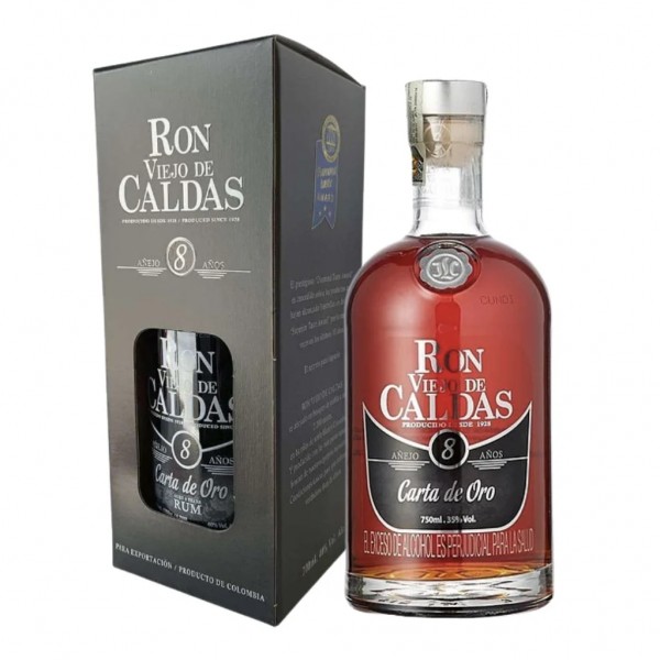 Ron Viejo de Caldas Carta de ORO 8 Years Rum 70 cl / 40 % Kolumbien