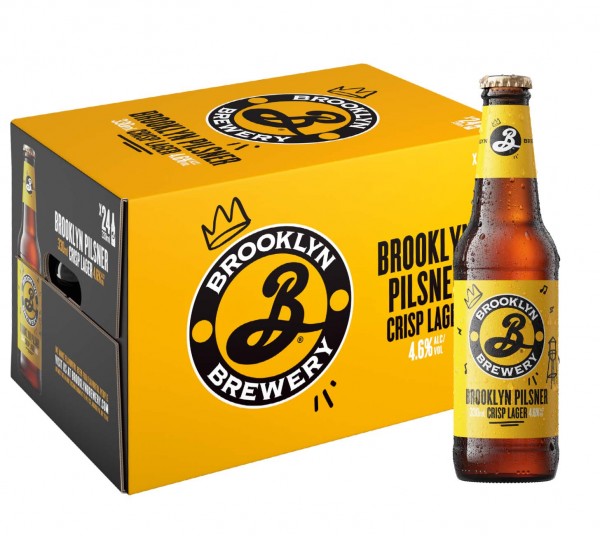 BROOKLYN Pilsner Crisp Lager Bier Kiste 24 x 330 ml / 4.6 % USA