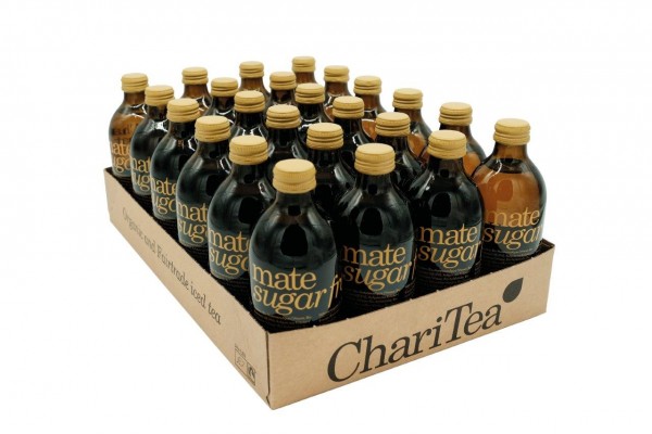 ChariTea MATE GINGER Organic SUGARFREE disposable crate 20 x 330 ml Germany