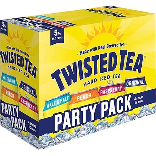 TWISTED Hard Ice Tea Party Pack 4 Flavours Kiste 12 x 355 ml / 5 % USA