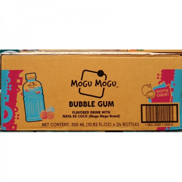 MOGU MOGU BUBBLE GUM Flavoured Drink With Nata De Coco Kiste 24 x 320 ml Thailand