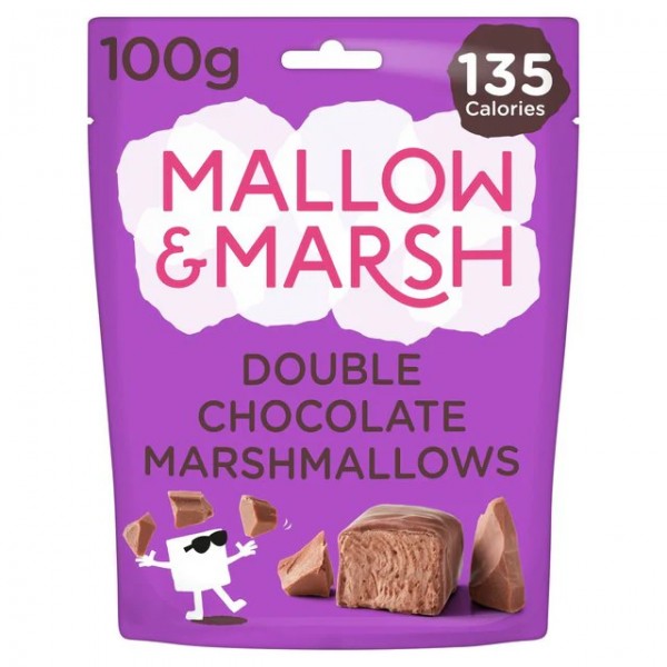 MALLOW & MARSH Double Chocolate Marshmallows 100 Gramm UK