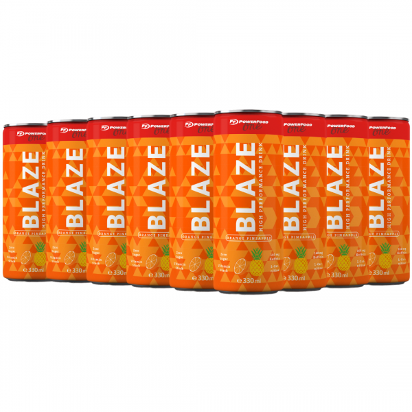 PowerFood One BLAZE ORANGE-PINEAPPLE High Performance Drink Kiste 24 x 330 ml Österreich