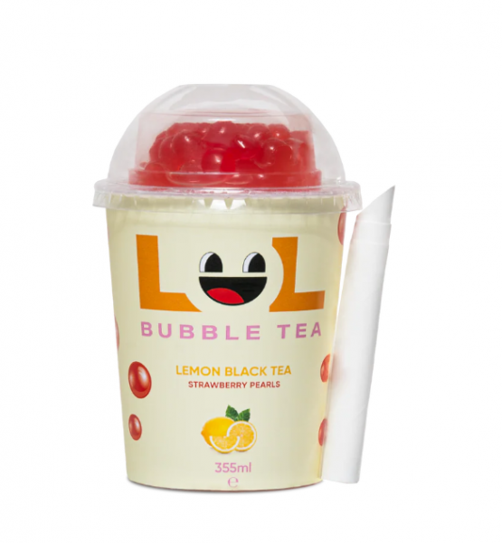 LOL Bubble Tea BLACK LEMON 355 ml USA