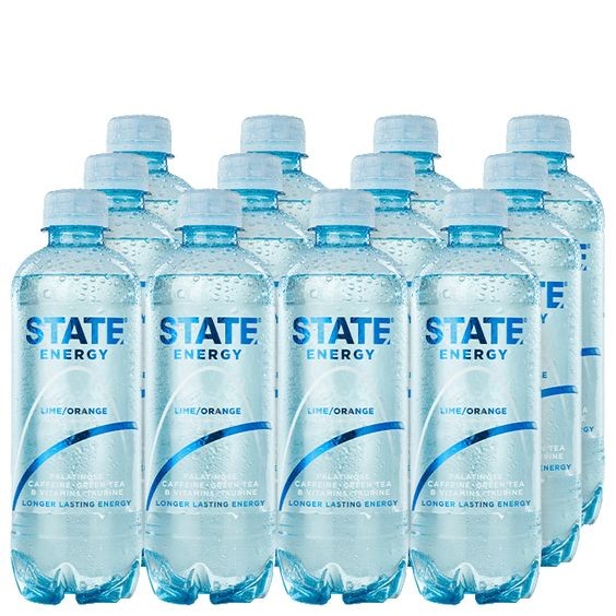 STATE Energy LIME / ORANGE Kiste 12 x 400 ml Dänemark