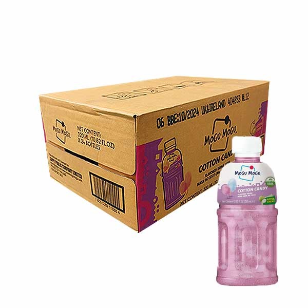 MOGU MOGU COTTON CANDY Flavoured Drink With Nata De Coco Kiste 24 x 320 ml Thailand