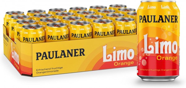 Paulaner LIMO erfrischende Orangenlimonade Kiste 24 x 330 ml Österreich