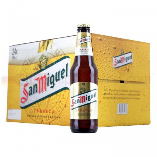 San Miguel Lager Bier Kiste 24 x 330 ml / 5.4 % Spanien