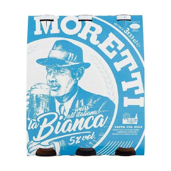 Birra MORETTI La BIANCA Kiste 24 x 330 ml / 5 % Italien