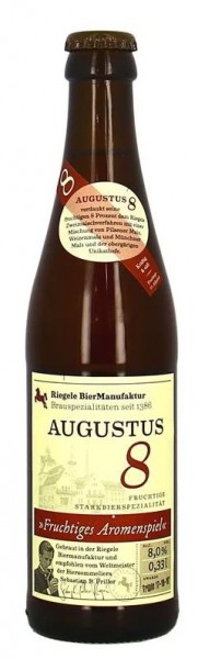 Riegele AUGUSTUS 8 - Brauspezialität: Fruchtiges Aromenspiel Kiste 24 x 330 ml / 8 % Deutschland