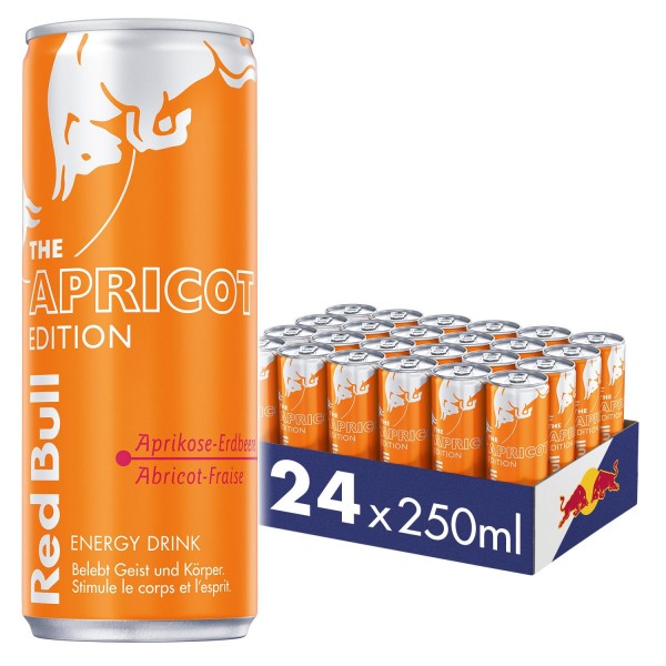 Red Bull Energy Drink APRICOT Edition Kiste 24 x 250 ml Schweiz