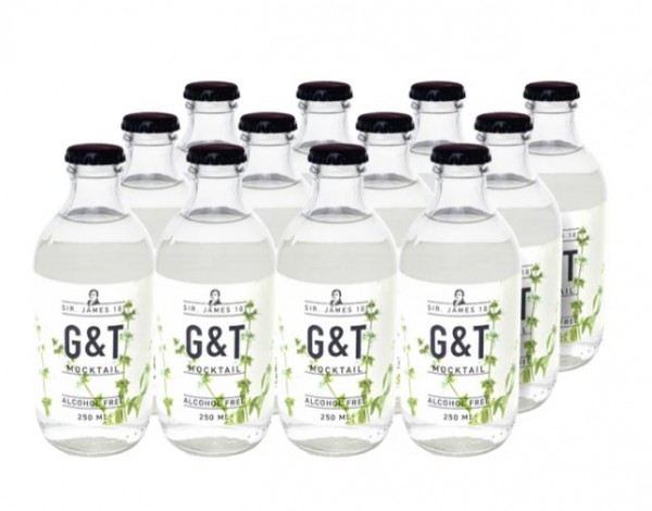 SIR. JAMES 101 GIN & TONIC Mocktail Alcohol Free Kiste 12 x 250 ml Holland