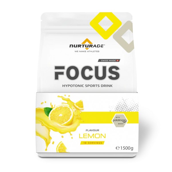 NURTURADE Focus LEMON Hypotonic Sports Drink Powder 1500 gram Switzerland