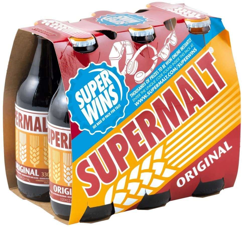 SUPERMALT Original Non Alcooholic Malt Beverage with B Vitamins Kiste ...