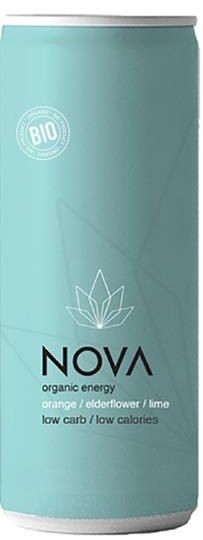 NOVA Organic Energy Drink Orange - Elderflower - Lime 250 ml Belgien