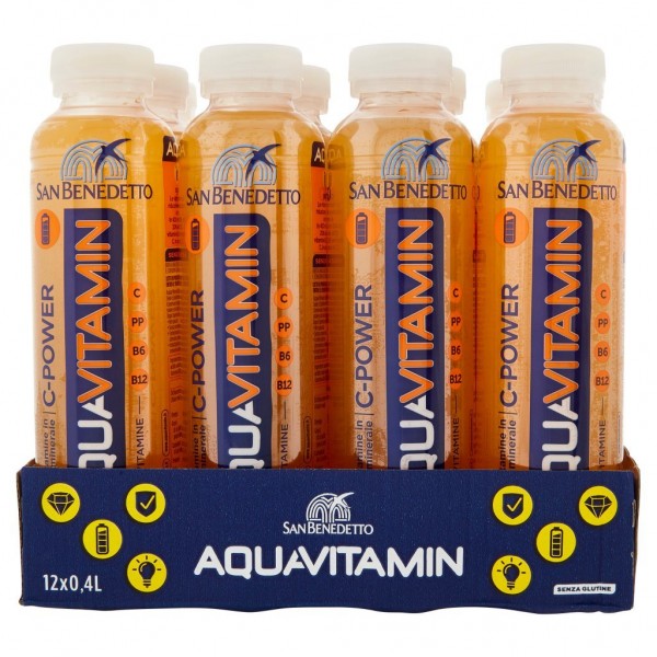 San Benedetto Aquavitamin C-POWER Gusto Arancia PET Kiste 12 x 40 cl Italien