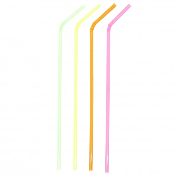 PAPSTAR straws - drinking straws - tubes FLEXIBLE PP assorted box 40 x 250 pieces a 25 cm / 5 mm