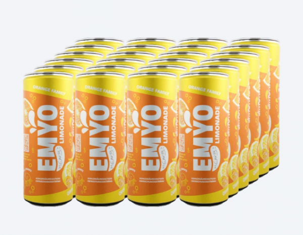 EMYO Limonade ORANGE FAMILY Kiste 24 x 330 ml by TikTok-Star Emir Bayrak